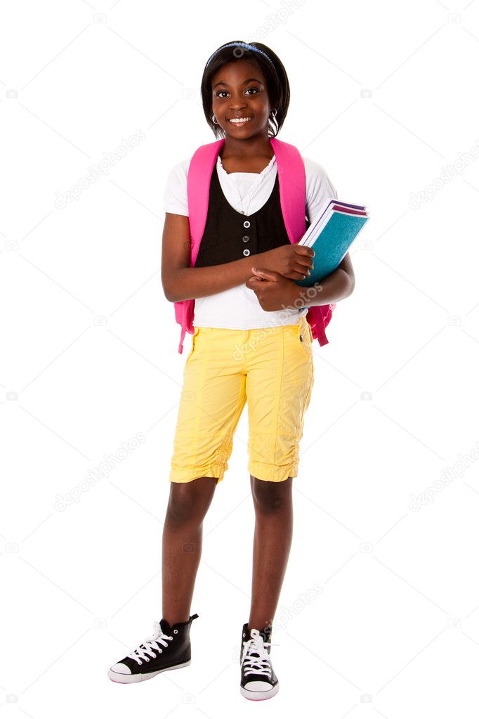 Student ready for school