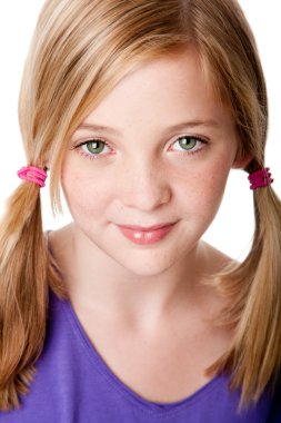 Beauty face of teenager girl clipart