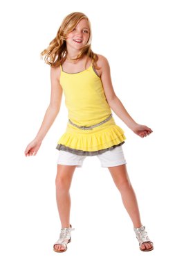 Fun and dancing girl clipart