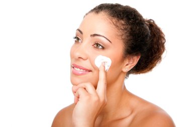 Facial cream beauty treatment clipart