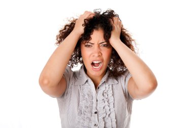 Frustrated business woman clipart