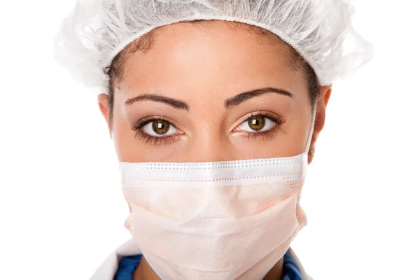 Médico enfermera ojos — Foto de Stock