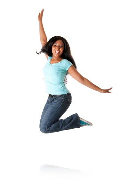 Jumping from happiness — Stock Photo, Image