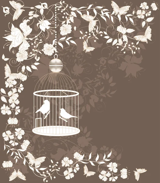 Cage vintage — Image vectorielle