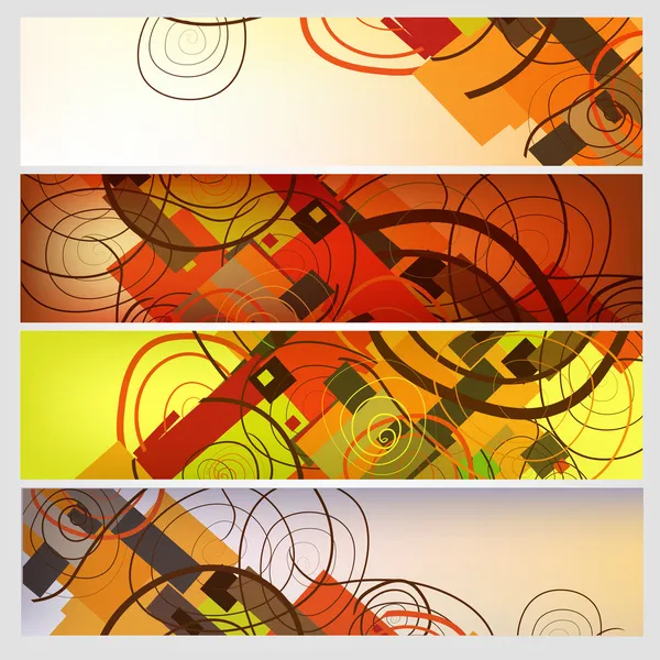 Ensemble de bannières abstraites — Image vectorielle