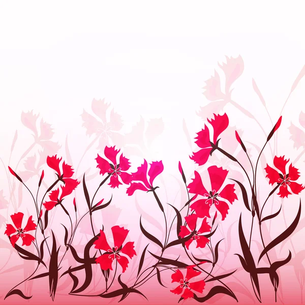 Roze bloemen — Stockvector