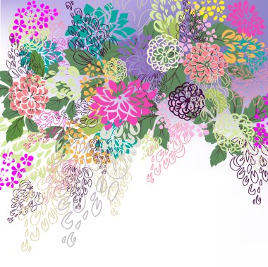 Floral background white clipart