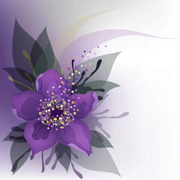 紫色的小花 — 图库矢量图片