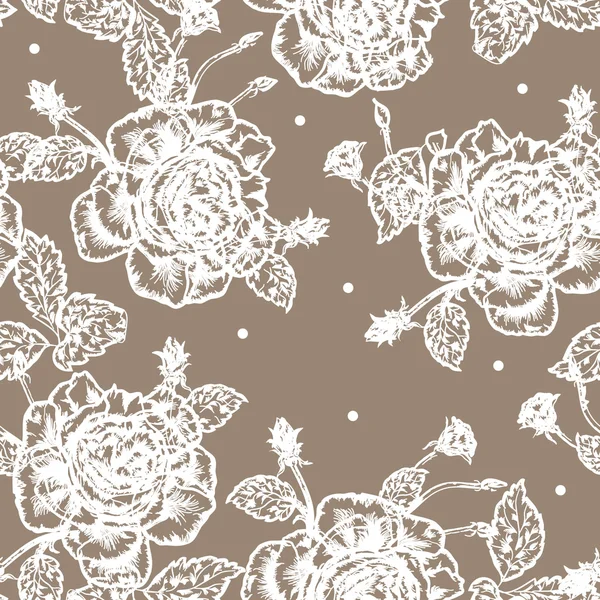 Retro rose graphique sans couture — Image vectorielle