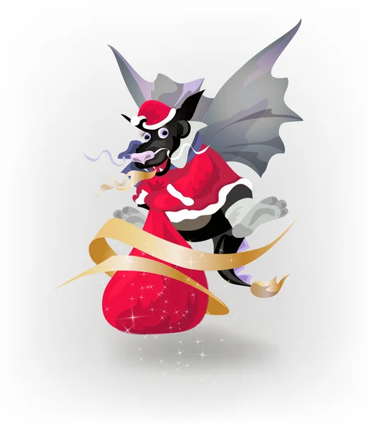 Dragon avec des cadeaux — Image vectorielle