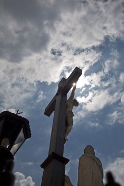 Crucifix at the Palace of the popes. clipart