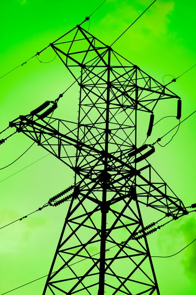 エネルギー産業 - 高電圧パイロンのシンボル — 图库照片
