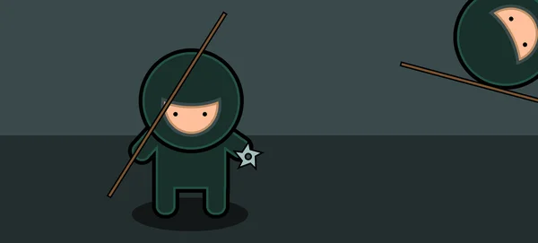 Mignons ninjas — Image vectorielle