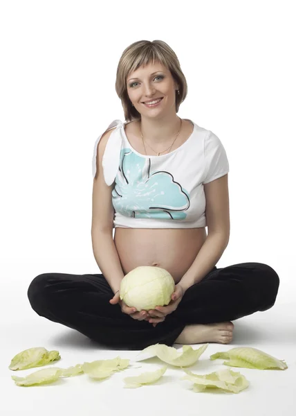 Terhes lány — Stock Fotó