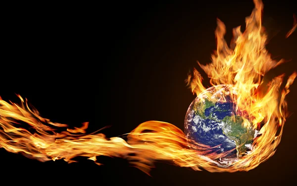 Incendie du globe — Photo