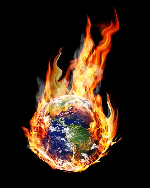 Globe oheň — Stock fotografie