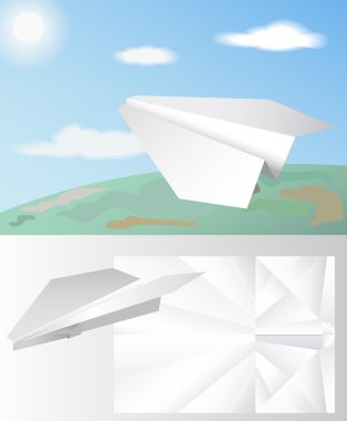 Paper airplane. clipart