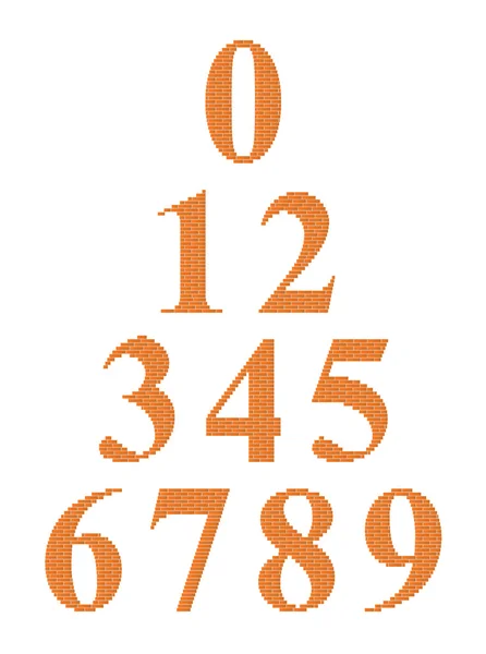 Siffrorna 0-9. — Stock vektor