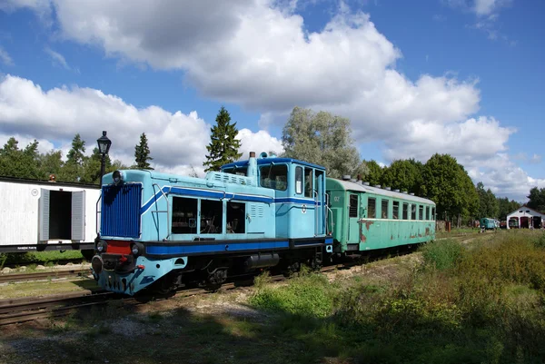 Lokomotivet med vagn — Stockfoto