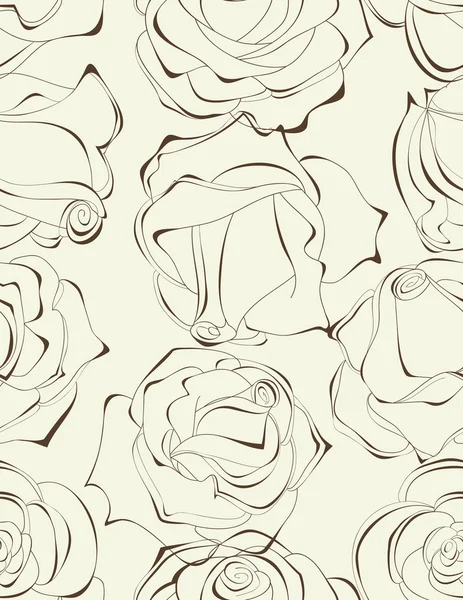 Schöne Rosen nahtlose Muster — Stockvektor