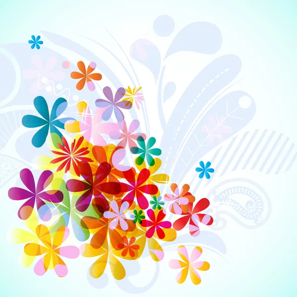Fond printanier floral lumineux — Image vectorielle