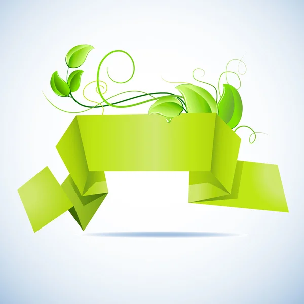 Banner Libro Verde, concepto de naturaleza — Vector de stock