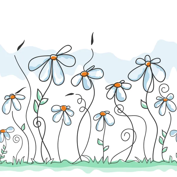 Fond de fleurs mignon (motif sans couture ) — Image vectorielle