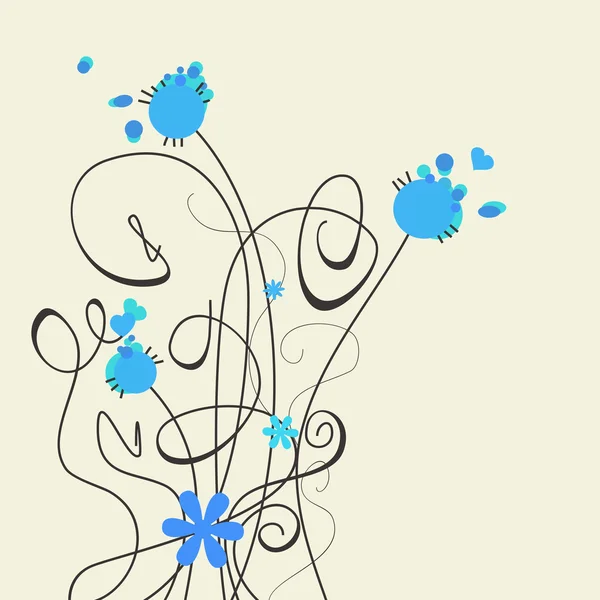 Jemné modré květy — Stockový vektor