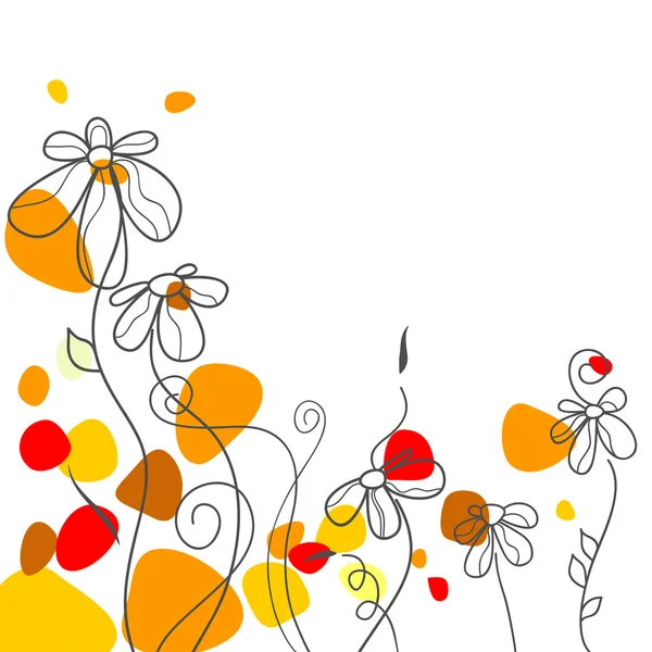 Fond floral d'été — Image vectorielle