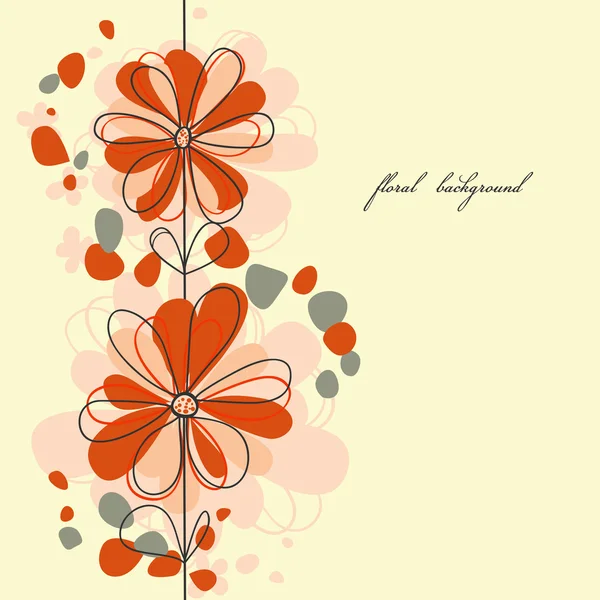 Composition florale rouge — Image vectorielle