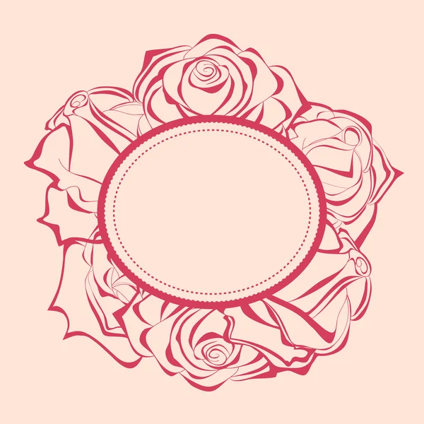 Рамка из роз — стоковый вектор