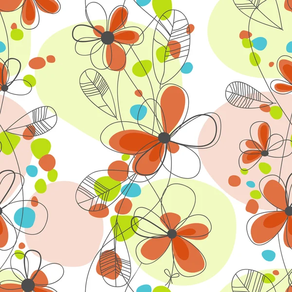 Hellen floralen nahtlosen Hintergrund — Stockvektor
