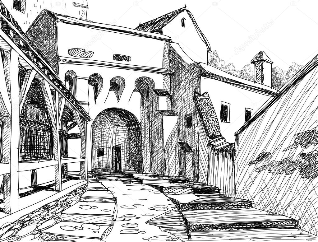 Medieval citadel sketch