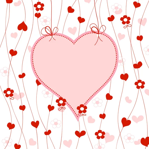 Χαριτωμένο καρδιά πλαίσιο — Διανυσματικό Αρχείο