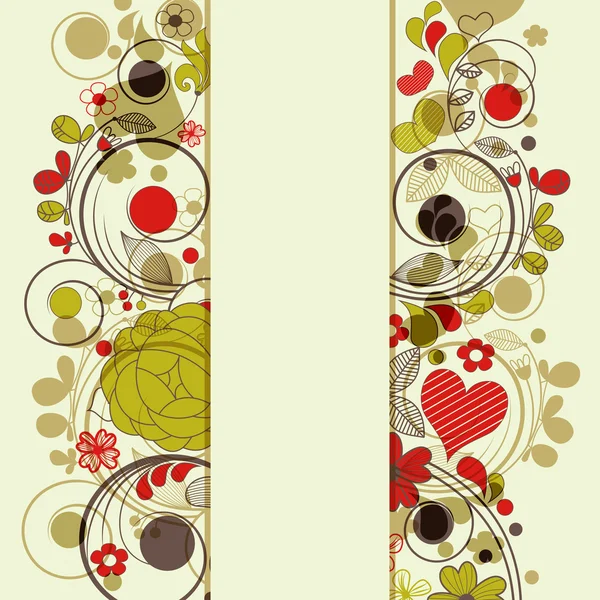 Bordures florales rétro ou bannière — Image vectorielle