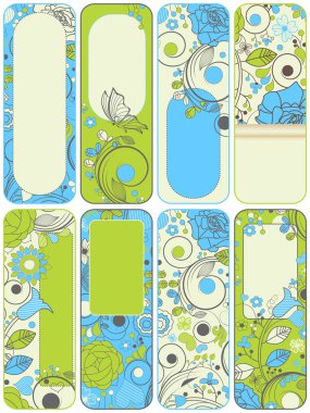 Vector floral banners set clipart