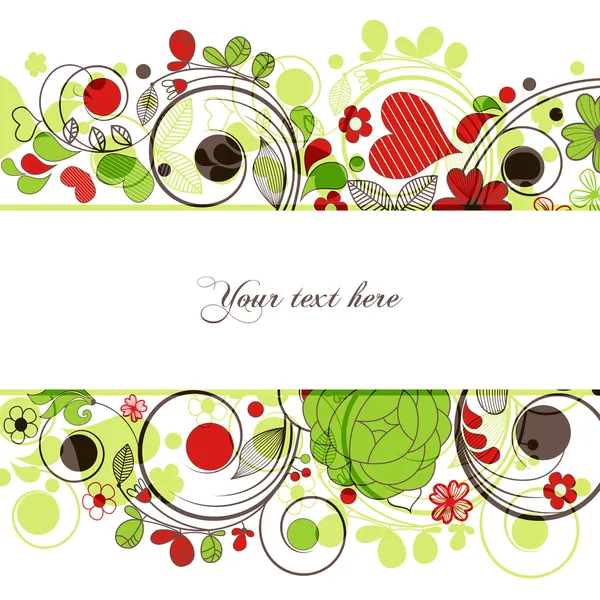 Vecteur bordures florales rétro ou bannière — Image vectorielle