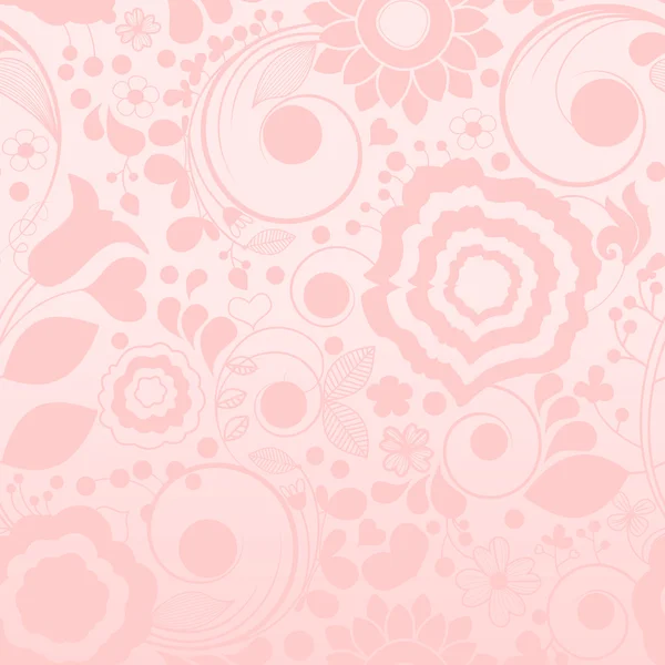 Pink floral seamless background — Stock Vector