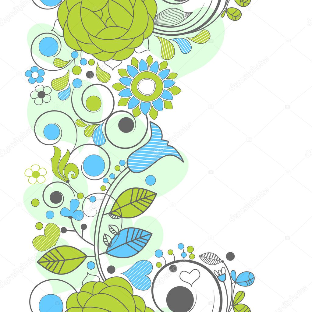 Vector floral seamless background