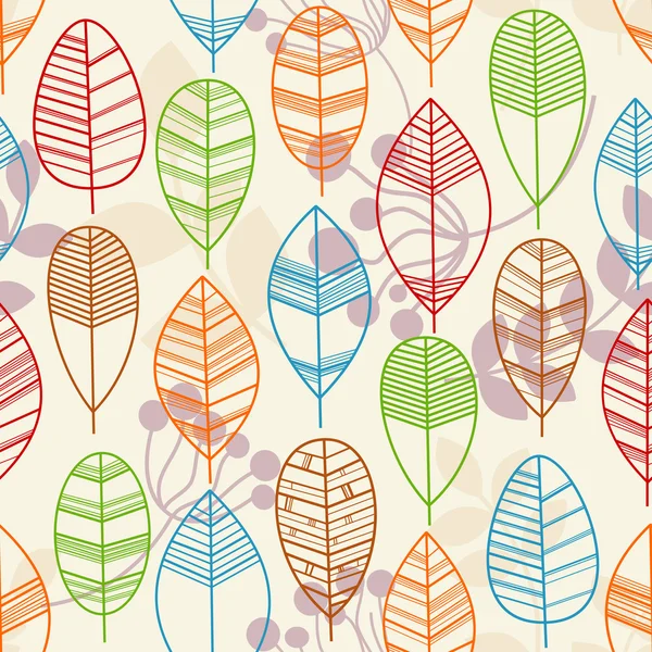 Otoño hojas patrón sin costura — Archivo Imágenes Vectoriales