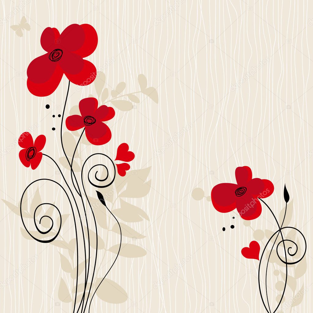Romantic Floral Background — Stock Vector © Danussa 6020025