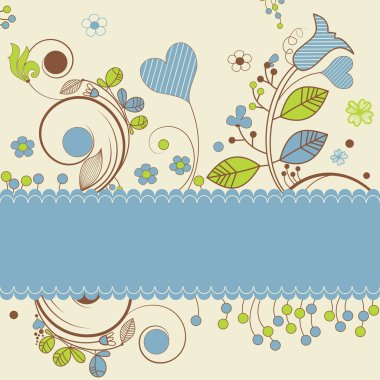 Floral design with space for text clipart