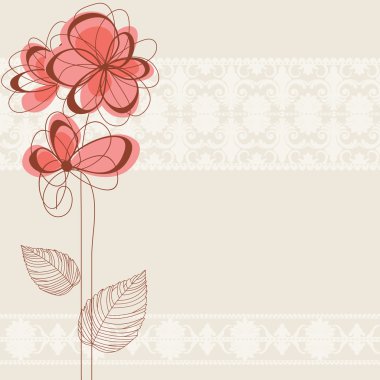 Cute floral background clipart