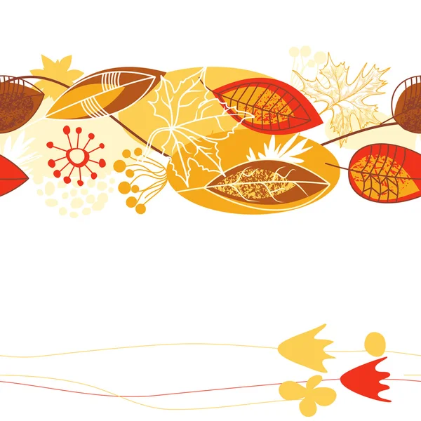 Fond de feuilles d'automne (motif sans couture ) — Image vectorielle