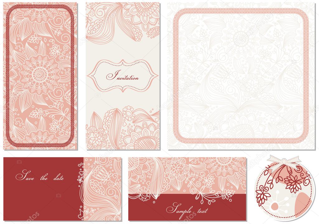 Stylish floral cards