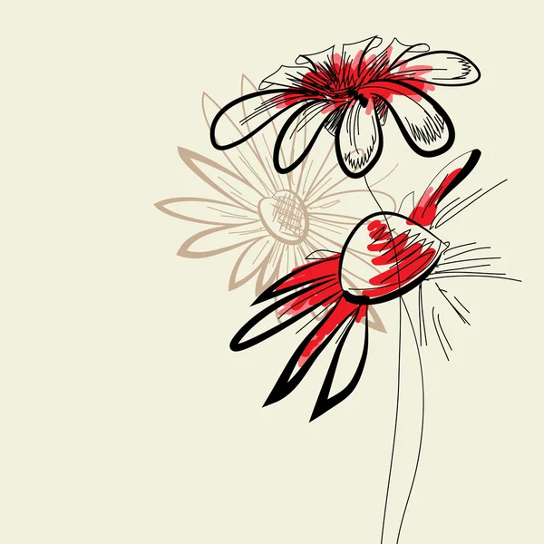 Художнє анотація квіти — стоковий вектор