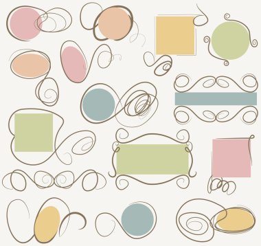 Doodle frames collection clipart