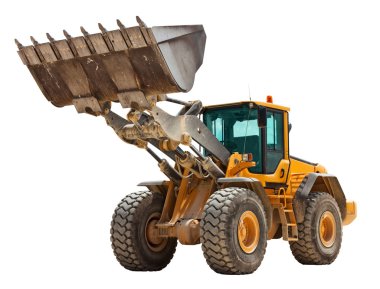 Yellow bulldozer clipart
