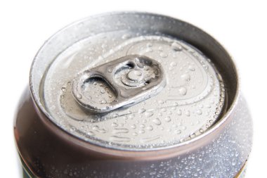Close-up of metallic beer or soda can clipart