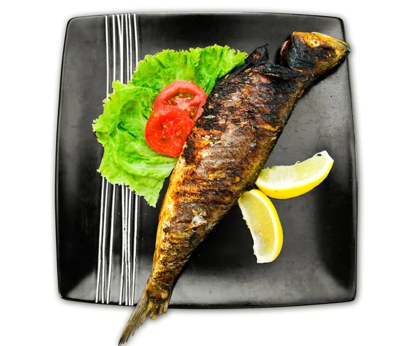 Peixe em prato — Fotografia de Stock